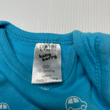 Load image into Gallery viewer, Boys Baby Berry, cotton singletsuit / romper, cars, GUC, size 000,  