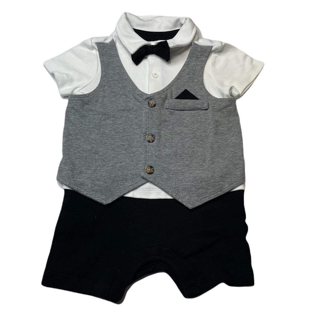 Boys Target, organic cotton novelty romper, EUC, size 0,  