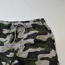 Load image into Gallery viewer, Boys Tilt, camo print lightweight board shorts, elasticated, GUC, size 3,  