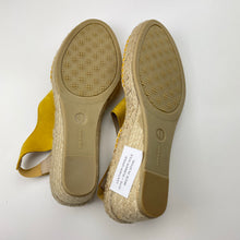 Load image into Gallery viewer, Womens The Natural Shoe, mustard suede leather espadrille wedge sandals, Made in Spain, EU 41, NEW, size 10,  