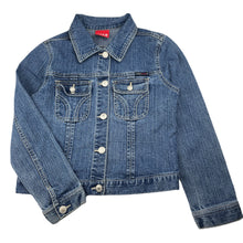 Load image into Gallery viewer, unisex Fred Bare, stretch denim jacket, light marks cuffs, FUC, size 8,  