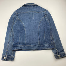 Load image into Gallery viewer, unisex Fred Bare, stretch denim jacket, light marks cuffs, FUC, size 8,  