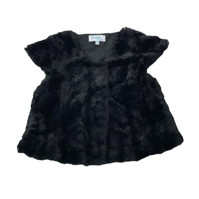 Girls Friends by Jesse, black faux fur vest, EUC, size 8,  