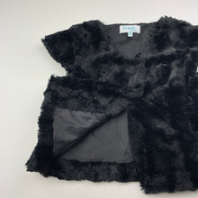 Load image into Gallery viewer, Girls Friends by Jesse, black faux fur vest, EUC, size 8,  