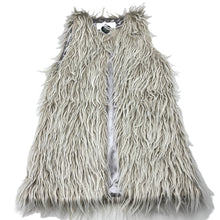 Load image into Gallery viewer, Girls F&amp;F, lined faux fur vest, single hook fastening, FUC, size 7-8,  