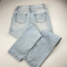 Load image into Gallery viewer, Girls Target, blue stretch denim jeans, adjustable, inside leg: 64cm, FUC, size 12,  