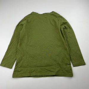 Boys Anko, khaki cotton long sleeve tee / top, GUC, size 3,  