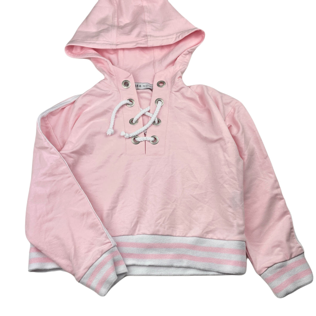 Girls Decjuba Kids, pink lightweight hoodie sweater, FUC, size 8,  