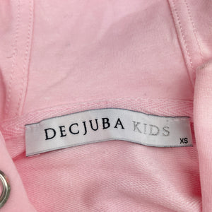 Girls Decjuba Kids, pink lightweight hoodie sweater, FUC, size 8,  