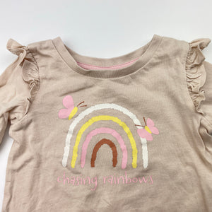 Girls Dymples, cotton long sleeve top, rainbow, FUC, size 00,  