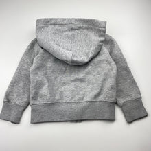 Load image into Gallery viewer, Boys grey, fleece lined zip hoodie sweater, Sz: XS, armpit to armpit: 33cm, shoulder to cuff: 30.5cm, FUC, size 2-3,  