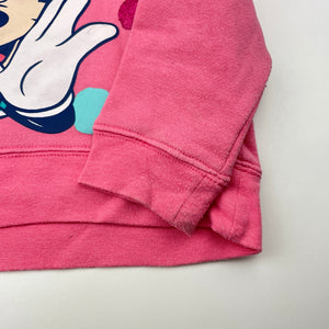 Girls Disney, Minnie Mouse fleece lined sweater / jumper, FUC, size 4,  