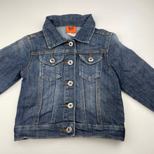 Load image into Gallery viewer, Girls Fun Spirit, dark stretch denim jacket, FUC, size 4,  