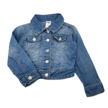 Load image into Gallery viewer, Girls H&amp;T, lightweight stretch denim jacket, FUC, size 4,  