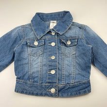 Load image into Gallery viewer, Girls H&amp;T, lightweight stretch denim jacket, FUC, size 4,  