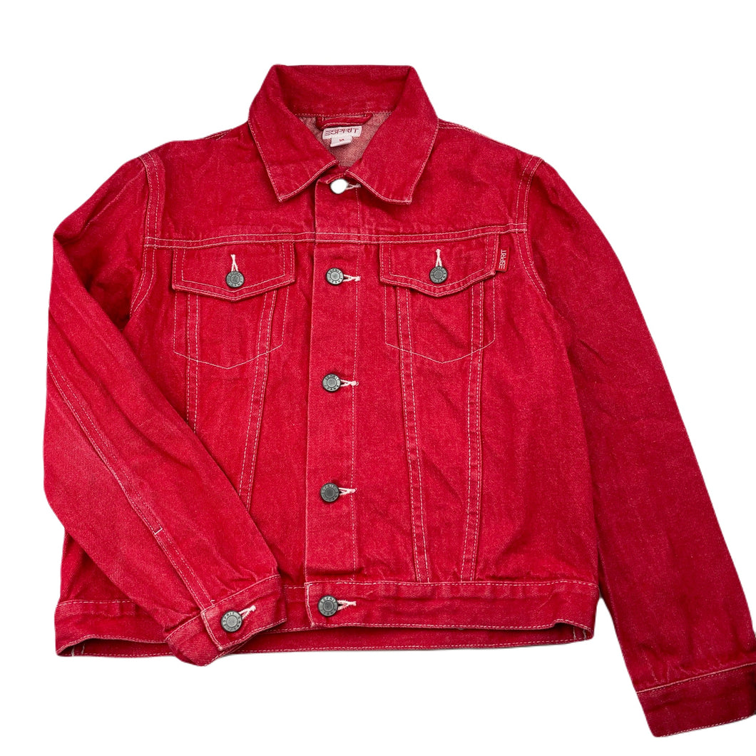 unisex Esprit, red denim jacket, GUC, size 10,  