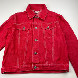 unisex Esprit, red denim jacket, GUC, size 10,  