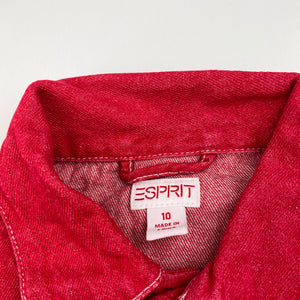 unisex Esprit, red denim jacket, GUC, size 10,  