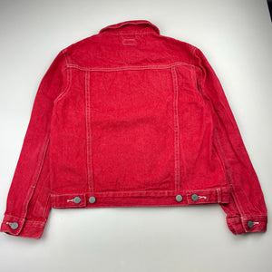 unisex Esprit, red denim jacket, GUC, size 10,  