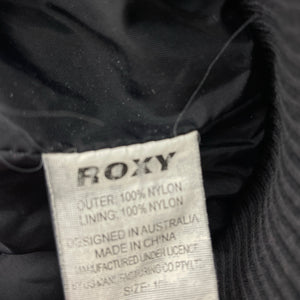 Girls Roxy, black hooded puffer jacket / coat, GUC, size 10,  