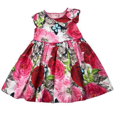 Girls Ted Baker, lined colourful dress, GUC, size 0, L: 43cm