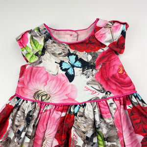 Girls Ted Baker, lined colourful dress, GUC, size 0, L: 43cm