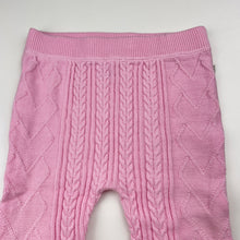 Load image into Gallery viewer, Girls Sprout, pink knitted cotton leggings / bottoms, EUC, size 0,  