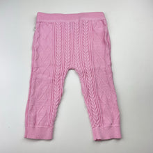 Load image into Gallery viewer, Girls Sprout, pink knitted cotton leggings / bottoms, EUC, size 0,  