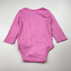 Girls Target, pink organic cotton bodysuit / romper, EUC, size 0,  