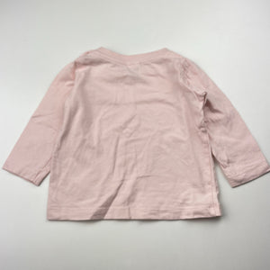 Girls Baby Berry, pink cotton long sleeve top, GUC, size 0,  