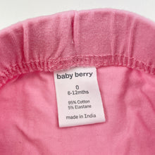 Load image into Gallery viewer, Girls Baby Berry, pink stretchy leggings / bottoms, FUC, size 0,  