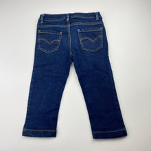 Load image into Gallery viewer, unisex Ollies Place, dark stretch denim jeans, adjustable, EUC, size 1,  