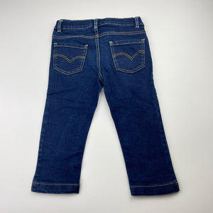 unisex Ollies Place, dark stretch denim jeans, adjustable, EUC, size 1,  