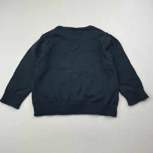 Girls Kids & Co, navy cotton sweater / jumper, GUC, size 1,  