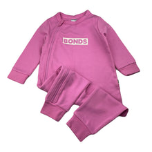 Load image into Gallery viewer, Girls Bonds, pink Tech Sweat zip romper, EUC, size 1,  