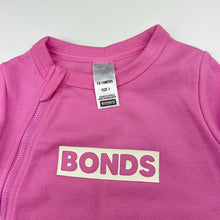 Load image into Gallery viewer, Girls Bonds, pink Tech Sweat zip romper, EUC, size 1,  