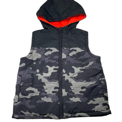 Boys Tilt, camo print hooded vest/sleeveless jacket, FUC, size 5,  