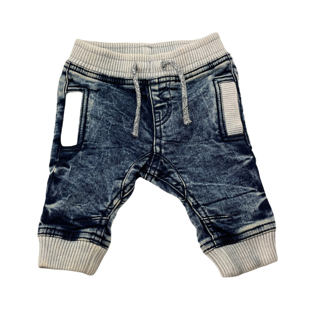 Boys Dymples, stretch knit denim pants, elasticated, FUC, size 000,  