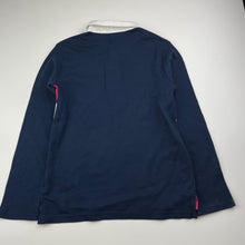 Load image into Gallery viewer, unisex navy, soft feel Rugby top, EUC, size 8,  