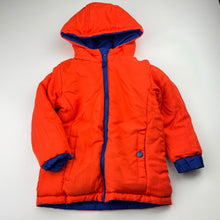 Load image into Gallery viewer, Boys Lily &amp; Dan, reversible blue/orange jacket / coat, GUC, size 2,  