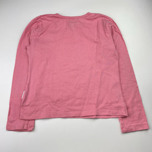 Girls Gumboots, pink cotton long sleeve tee / top, GUC, size 7,  