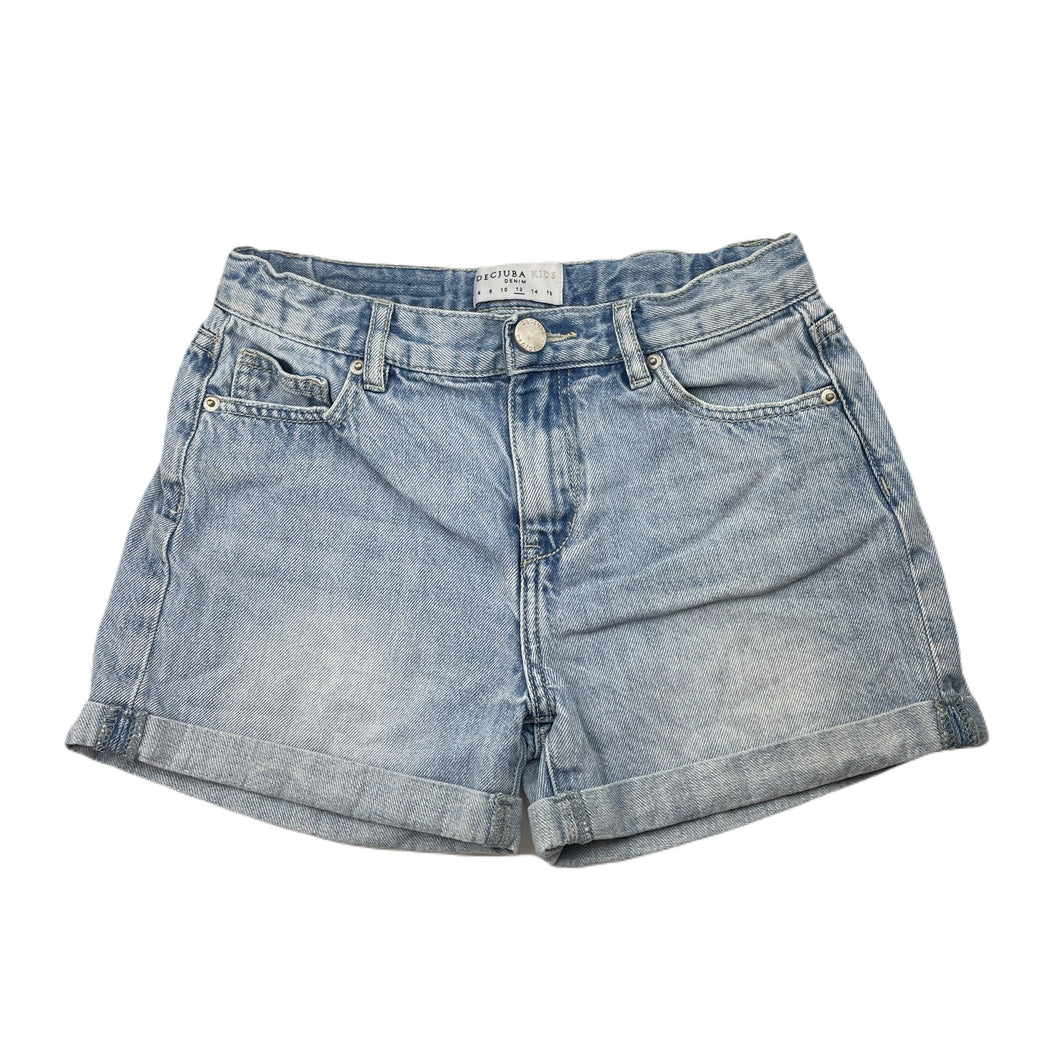 Girls Decjuba Kids, blue denim shorts, adjustable, FUC, size 12,  