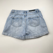 Load image into Gallery viewer, Girls Decjuba Kids, blue denim shorts, adjustable, FUC, size 12,  