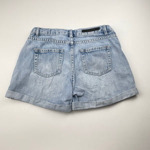 Girls Decjuba Kids, blue denim shorts, adjustable, FUC, size 12,  