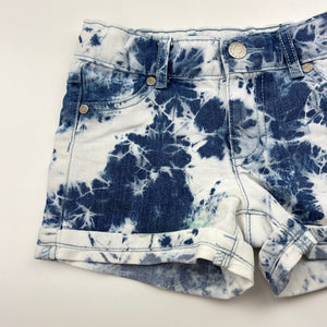 Girls Pumpkin Patch, tie dyed stretch denim shorts, adjustable, FUC, size 3,  