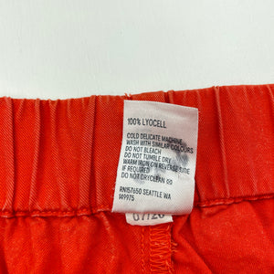 Girls Anko, orange lyocell shorts, elasticated, FUC, size 12,  