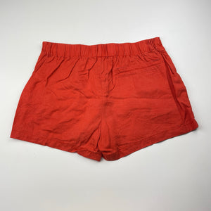 Girls Anko, orange lyocell shorts, elasticated, FUC, size 12,  