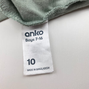 Boys Anko, green cotton tee / top, FUC, size 10,  