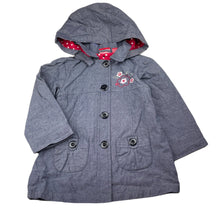 Load image into Gallery viewer, Girls Sprout, embroidered lightweight cotton jacket/coat, blue mark on collar, FUC, size 2,  