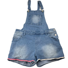 Load image into Gallery viewer, Girls Breakers, stretch denim overalls / shortalls, GUC, size 14,  